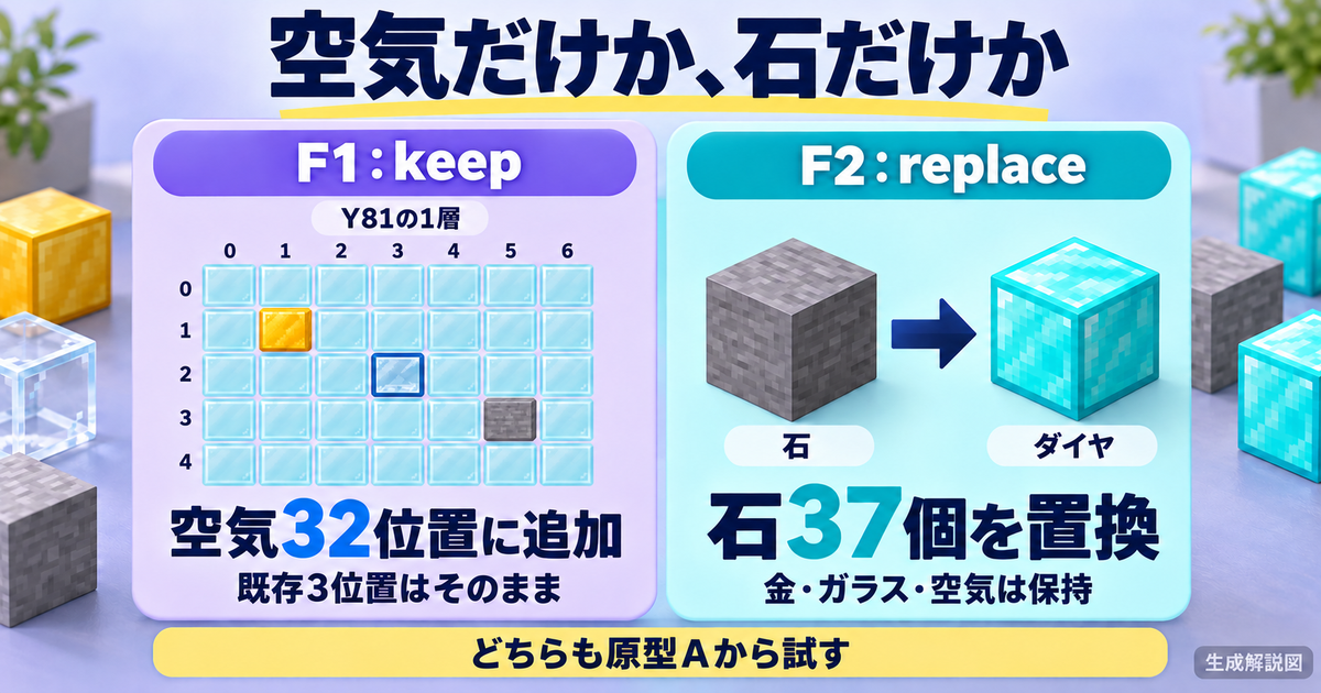 空気だけか、石だけかを示す説明イメージ