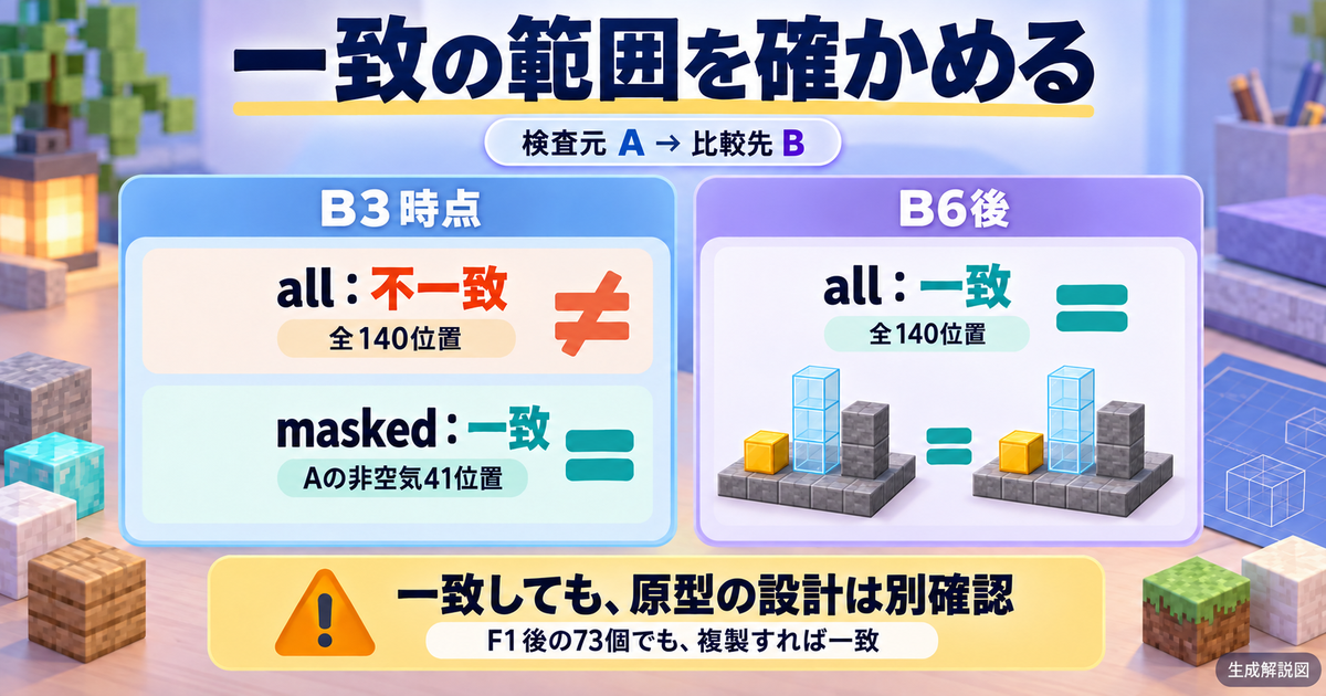 一致の範囲を確かめるを示す説明イメージ