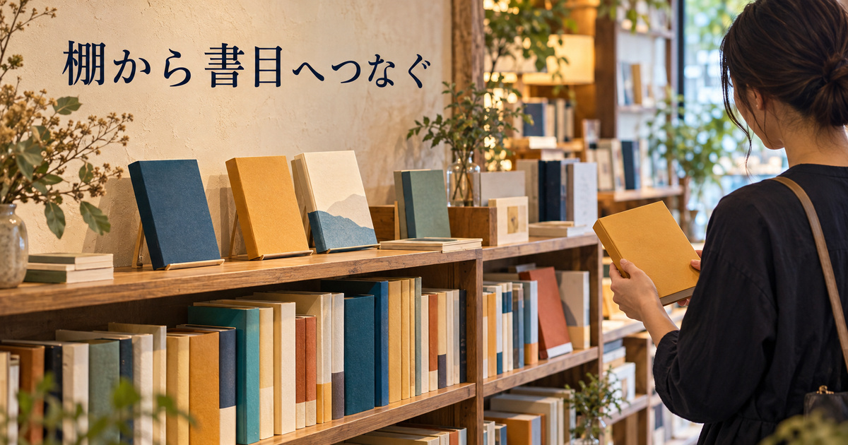 テーマのある新刊の棚から書目を考える架空の本屋の売場