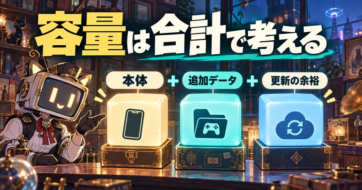 NTEの都市世界を題材にした『容量は合計で考える』のオリジナル解説イメージ