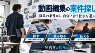 動画編集の案件を探す・条件を読み取る・作品と担当範囲を伝える三つの視点