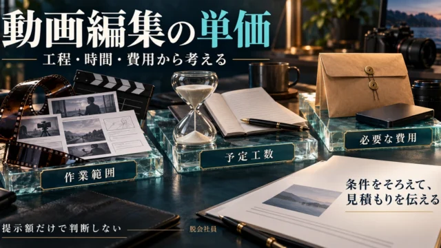 動画編集の単価を作業範囲・予定工数・必要な費用から考える