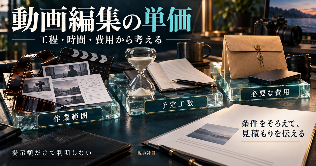 動画編集の単価を作業範囲・予定工数・必要な費用から考える