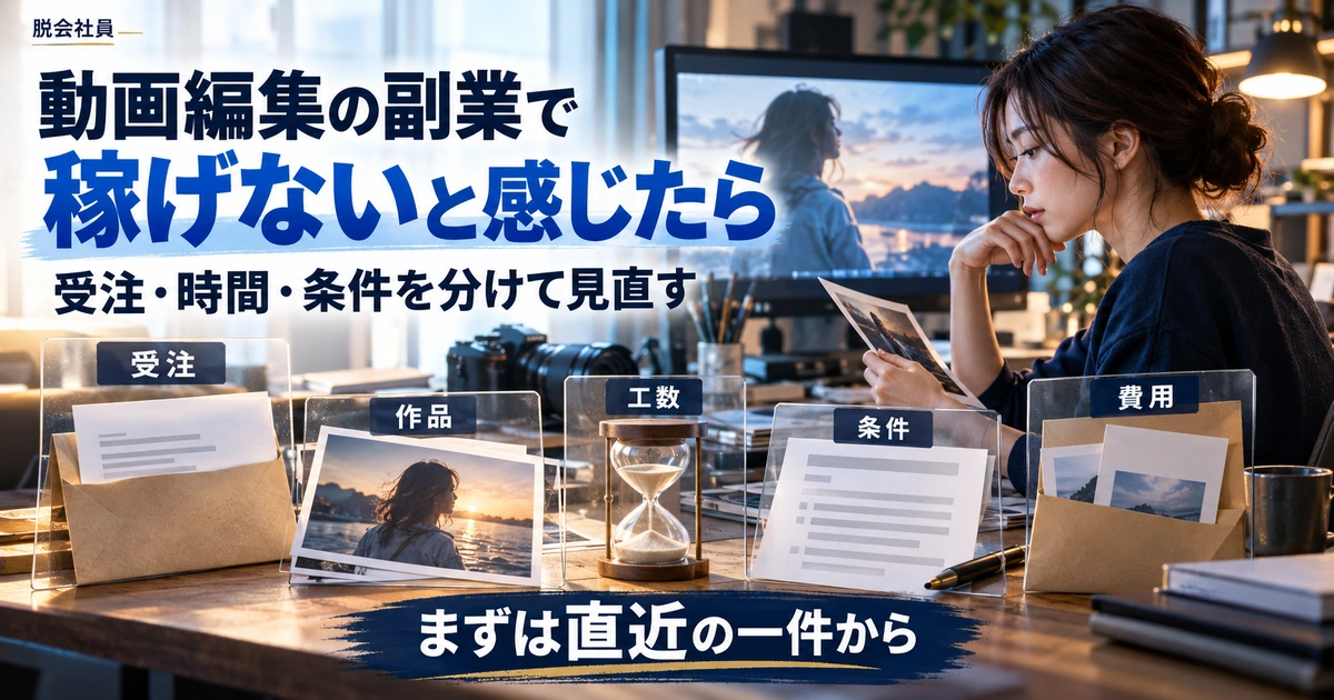 動画編集の受注・作品・工数・条件・費用を直近の一件から見直す