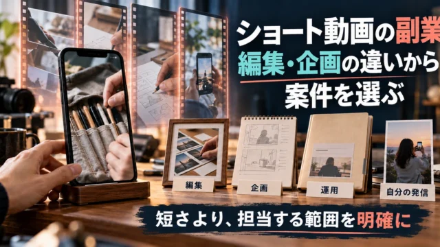 ショート動画の編集・企画・運用・自分の発信を分けて担当範囲を選ぶ
