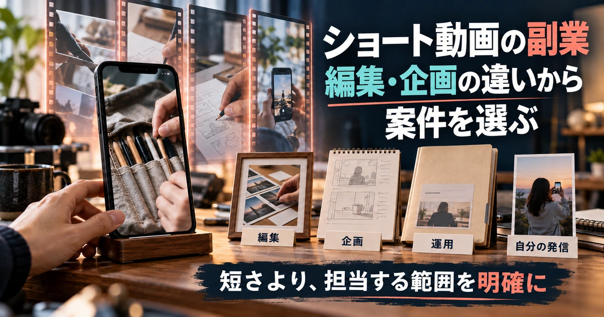 ショート動画の編集・企画・運用・自分の発信を分けて担当範囲を選ぶ