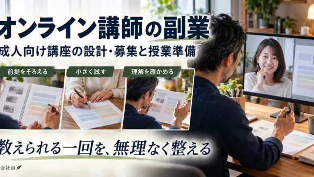 成人向けオンライン講座の前提・練習・理解確認を整える講師