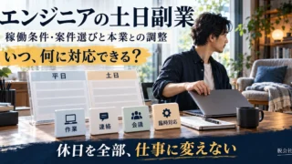 エンジニアの土日副業で、作業・連絡・会議・臨時対応と休息の条件を確かめる