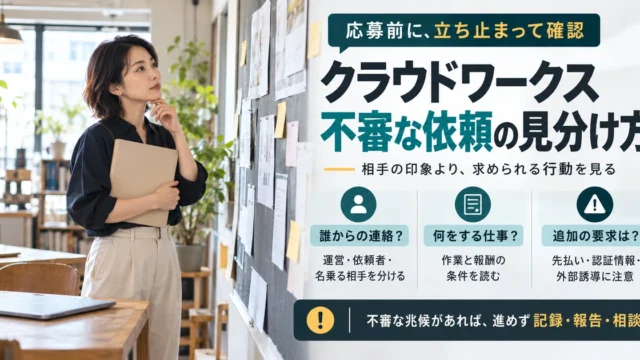 クラウドワークスの応募前に相手・作業・追加要求を確認する注意点