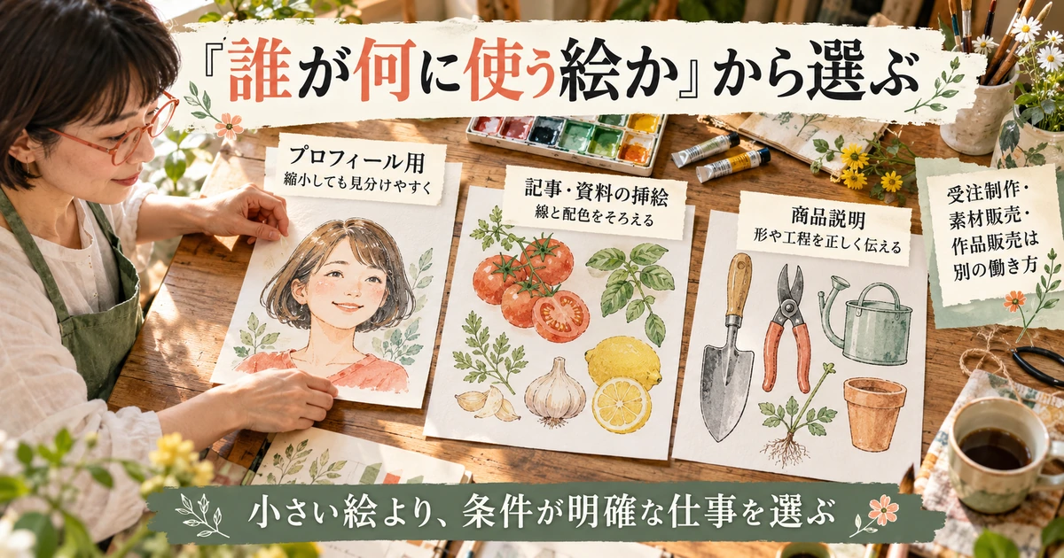 イラストを使う人と用途から必要な表現や確認点を考える