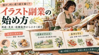 イラスト副業を用途別の見本と守れる条件から始める