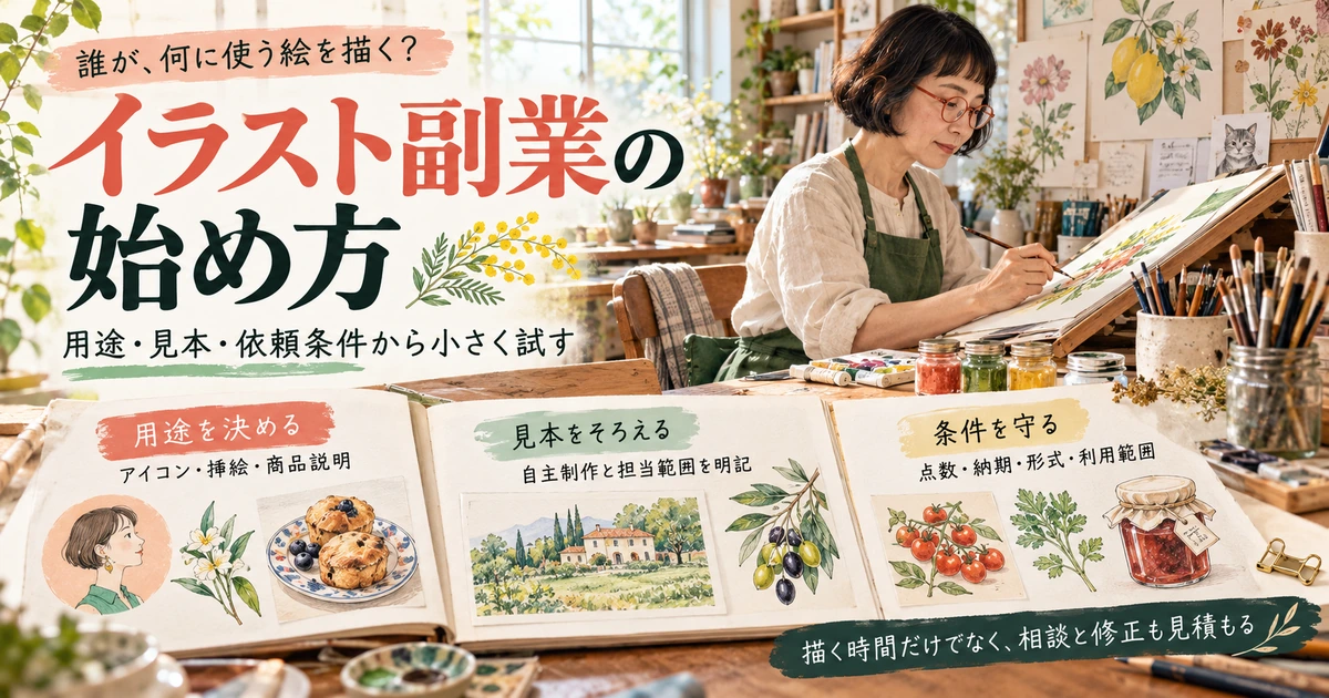 イラスト副業を用途別の見本と守れる条件から始める