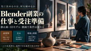 Blender副業の静止画・3Dモデル・動画の成果物と受注前の準備