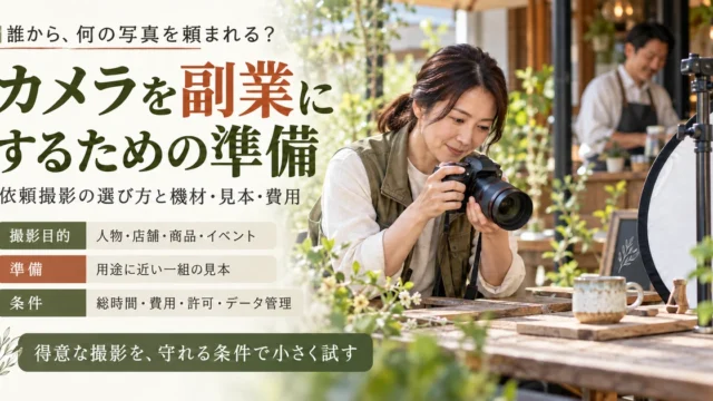依頼撮影の用途・見本・費用・許可からカメラ副業を準備する