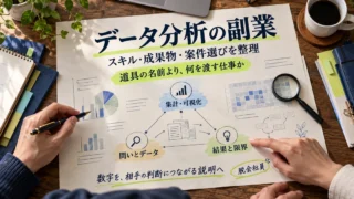 データ分析の副業を、集計可視化、問いとデータ、結果と限界から考える俯瞰の計画図