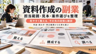 資料作成の副業を整える・構成する・調べる役割と用途から考える制作スタジオ