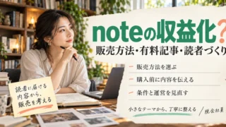 noteの収益化を販売方法・購入前の説明・条件と運営から考える