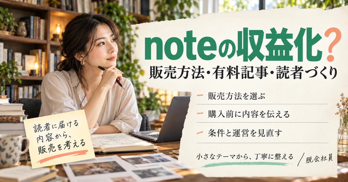 noteの収益化を販売方法・購入前の説明・条件と運営から考える
