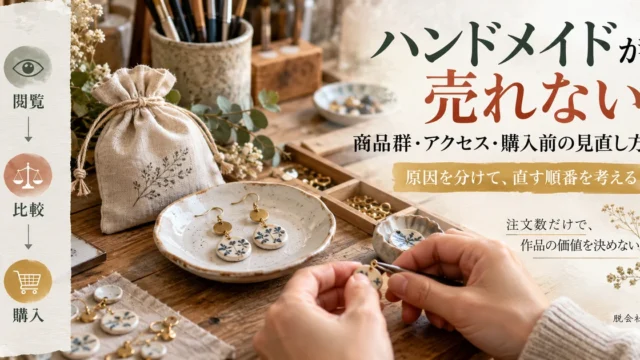 ハンドメイドが売れない原因を閲覧・比較・購入の段階から考える