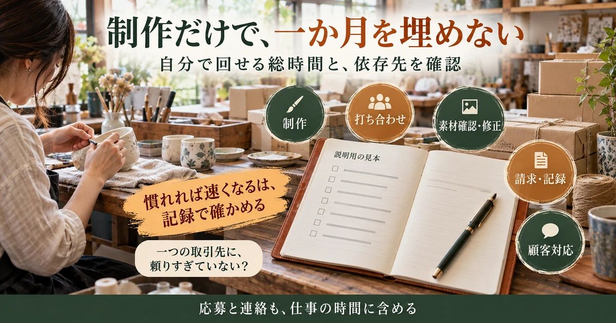 制作だけでなく打合せ・素材確認・修正・請求・顧客対応の総時間を記録する