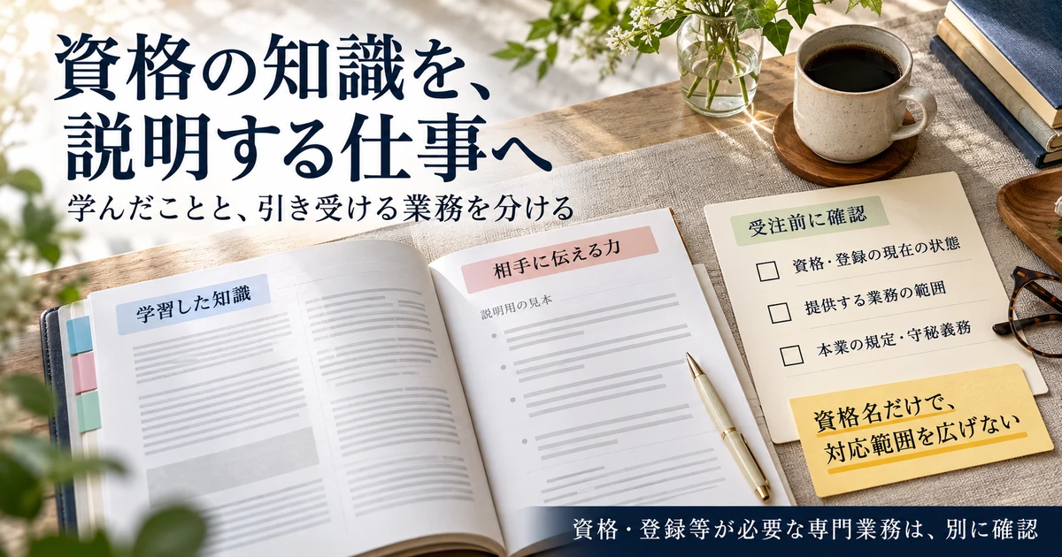 FPの学習知識と相手へ伝える力を分け受注前の条件を確認