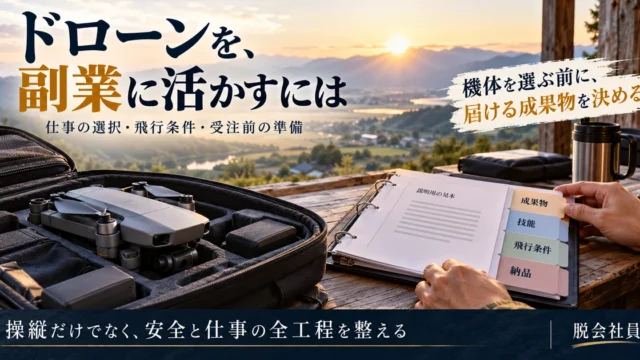 ドローンの副業で成果物・技能・飛行条件・納品を準備する