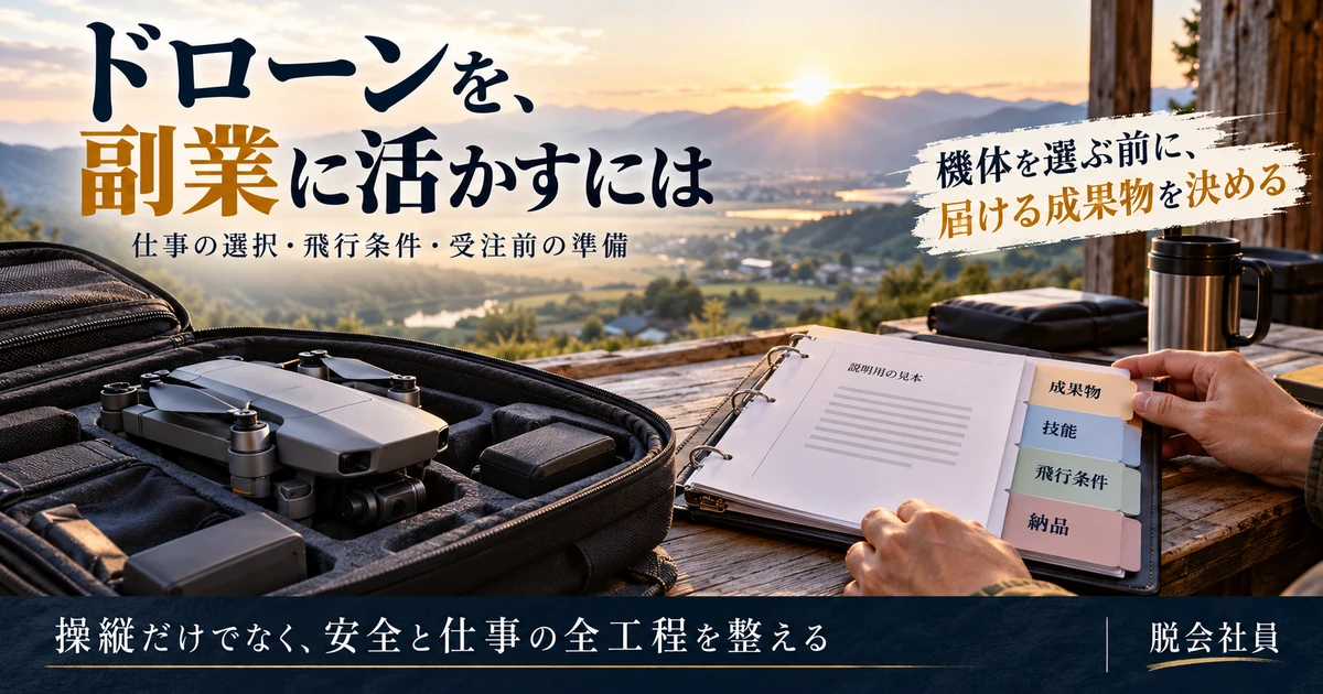 ドローンの副業で成果物・技能・飛行条件・納品を準備する