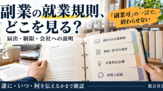 副業の就業規則で最新版・届出許可・計画・回答記録を確認