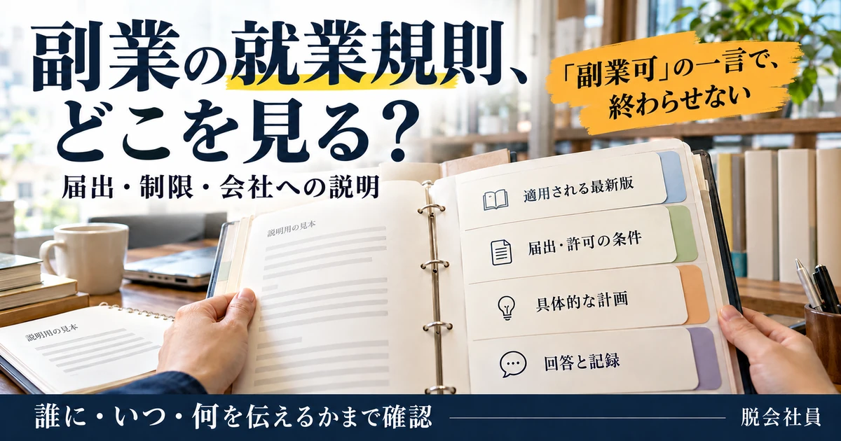 副業の就業規則で最新版・届出許可・計画・回答記録を確認