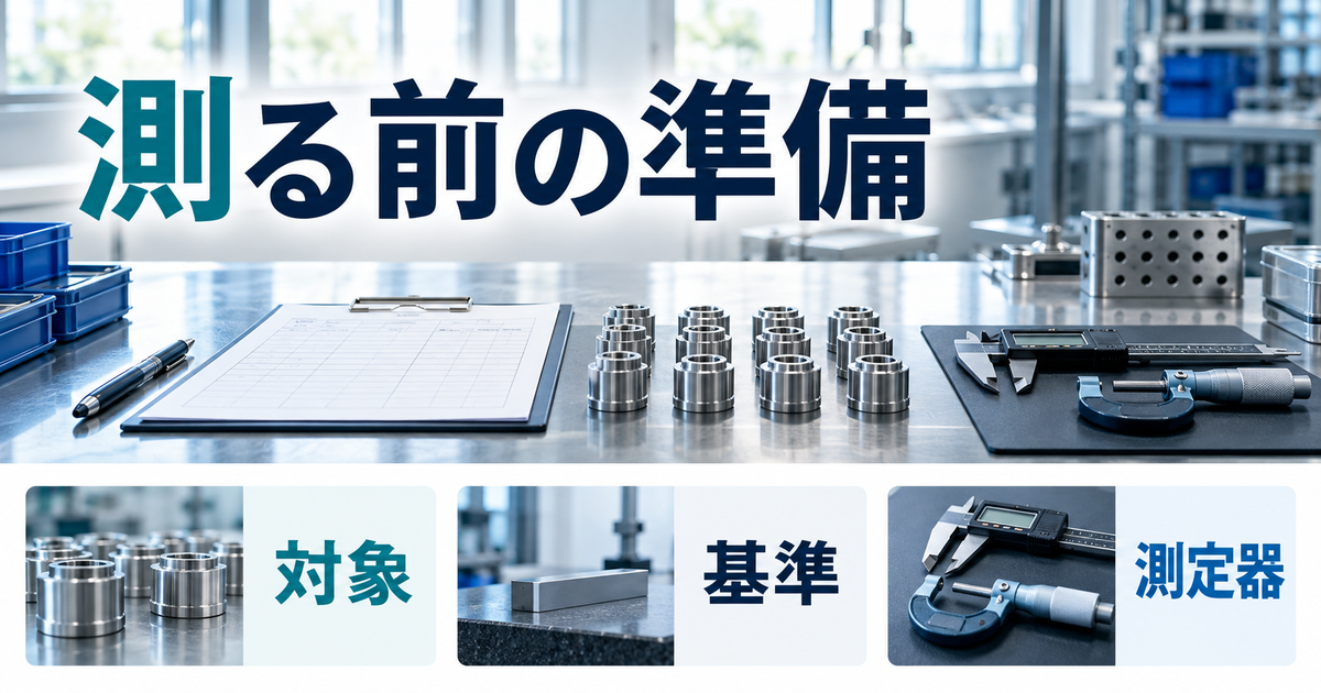測る前の準備:品質管理の仕事内容を整理する説明図