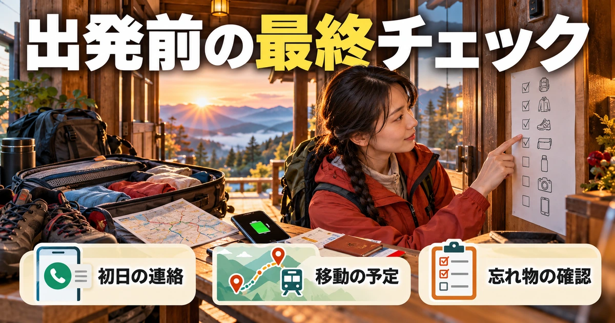 出発前の最終確認の生成イメージ