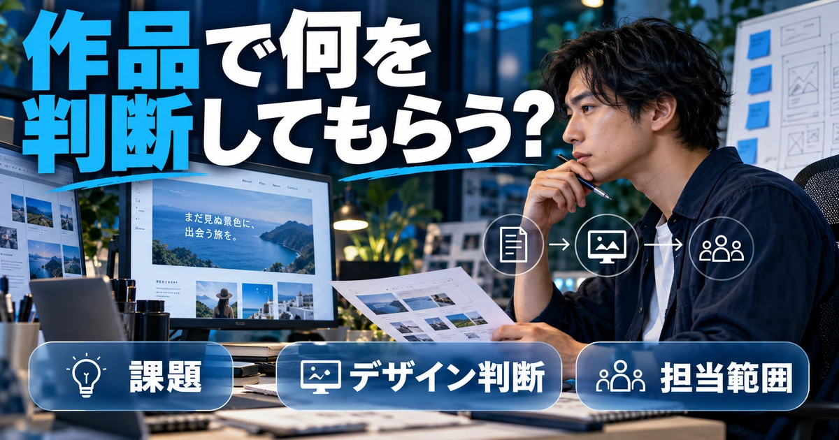 作品で何を。判断してもらう?を説明する生成イメージ