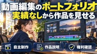 動画編集のポートフォリオの作り方｜実績なしから作品を見せる手順の生成イメージ