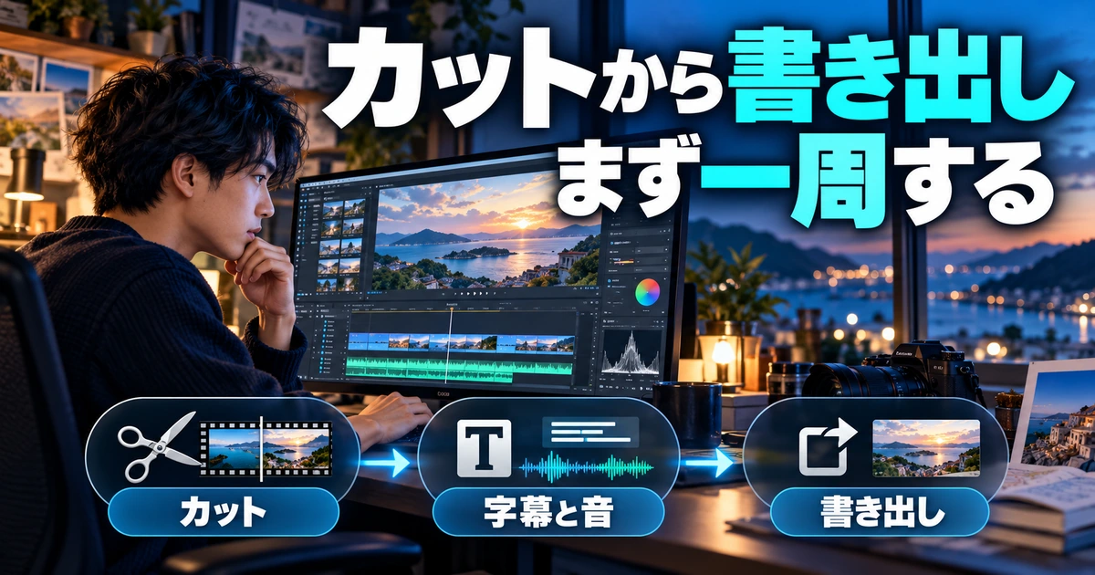 一本を完成させる順番に関する解説用生成イメージ