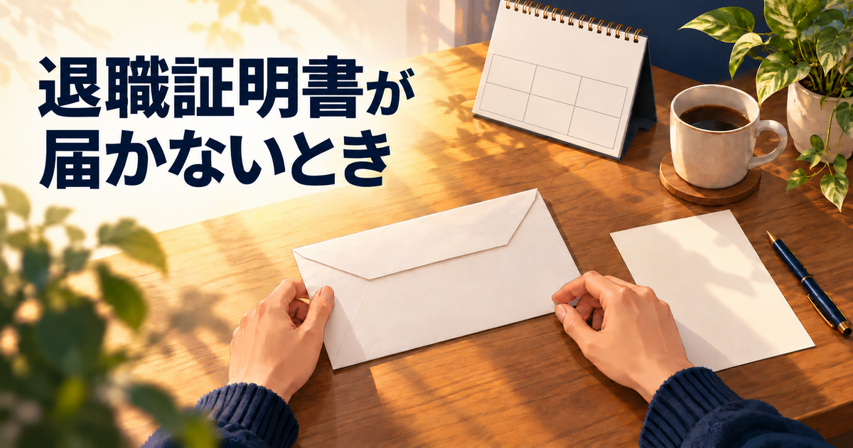 会社への確認メモと提出予定を並べ、退職証明書の未着に対応する机上の様子