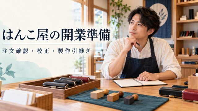 はんこ屋の受注準備を考える架空の店主