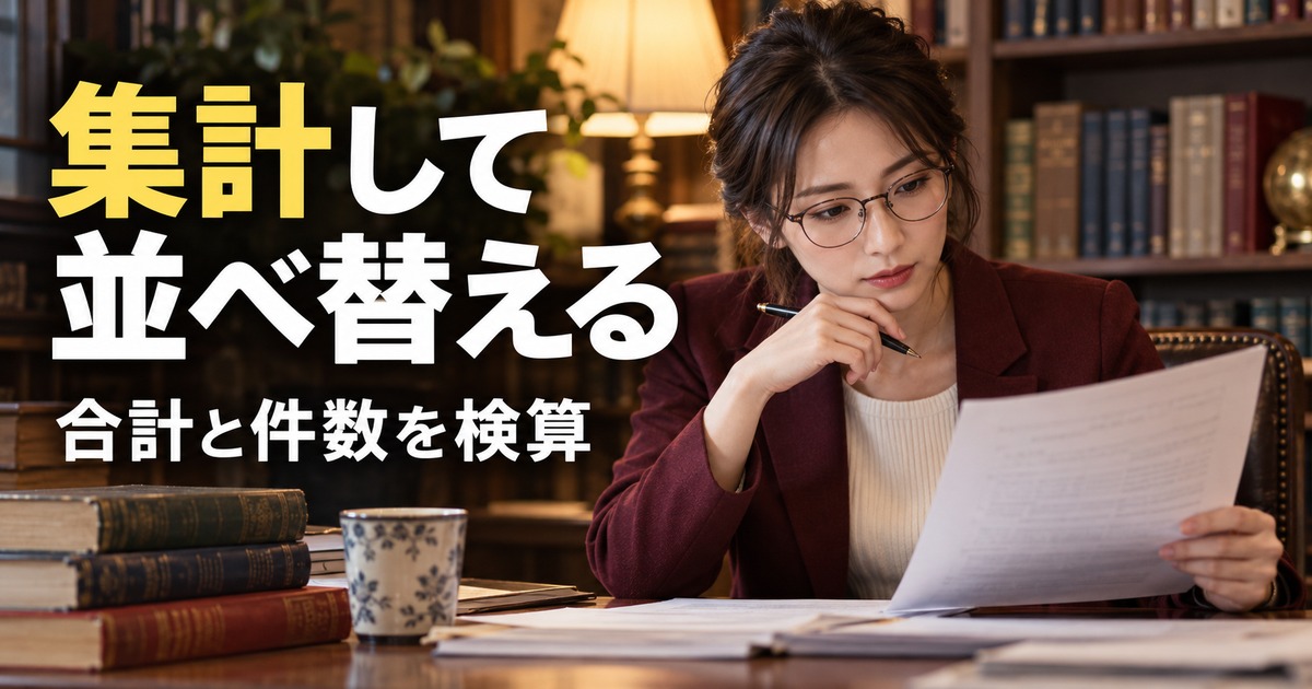 集計して並べ替える:QUERYで結果表を作る作業の生成イメージ