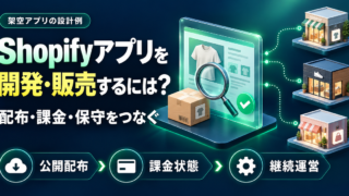 公開アプリを複数店舗へ提供する際の配布、課金状態、保守の準備を整理した説明図