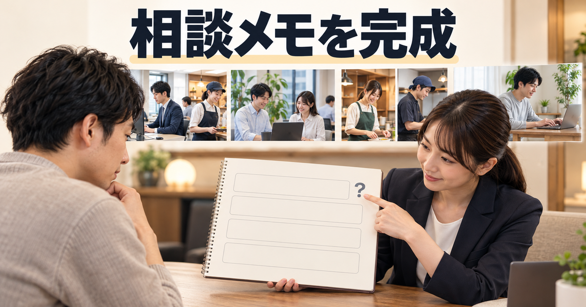 四つの働き方を比較し、未確認の条件を相談する準備