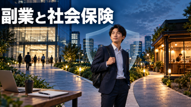 本業と副業の働き方を分けて社会保険を確認する会社員