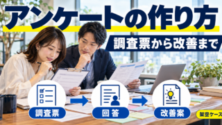 アンケートの作り方：調査票から改善までを考える架空の調査設計の場面