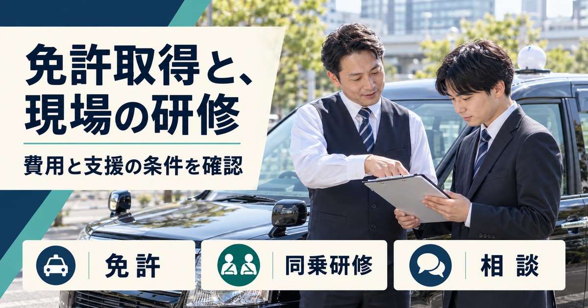 免許取得と、現場の研修。費用と支援の条件を確認