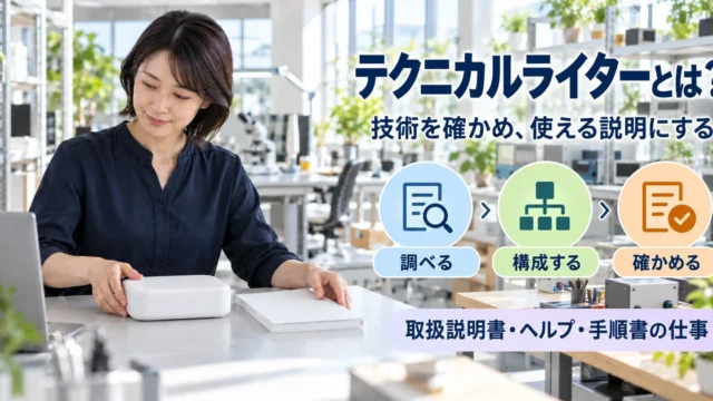 テクニカルライターとは？（技術を確かめ、使える説明にする）の説明用生成画像