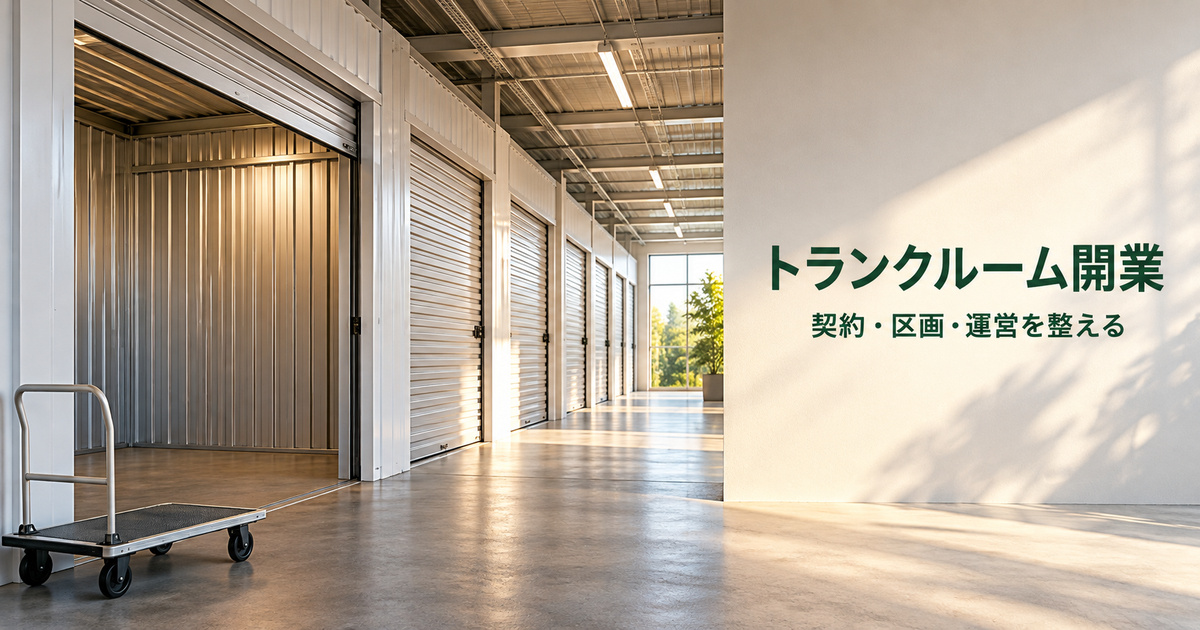 トランクルーム開業に向けて収納区画と搬入動線を考える表紙
