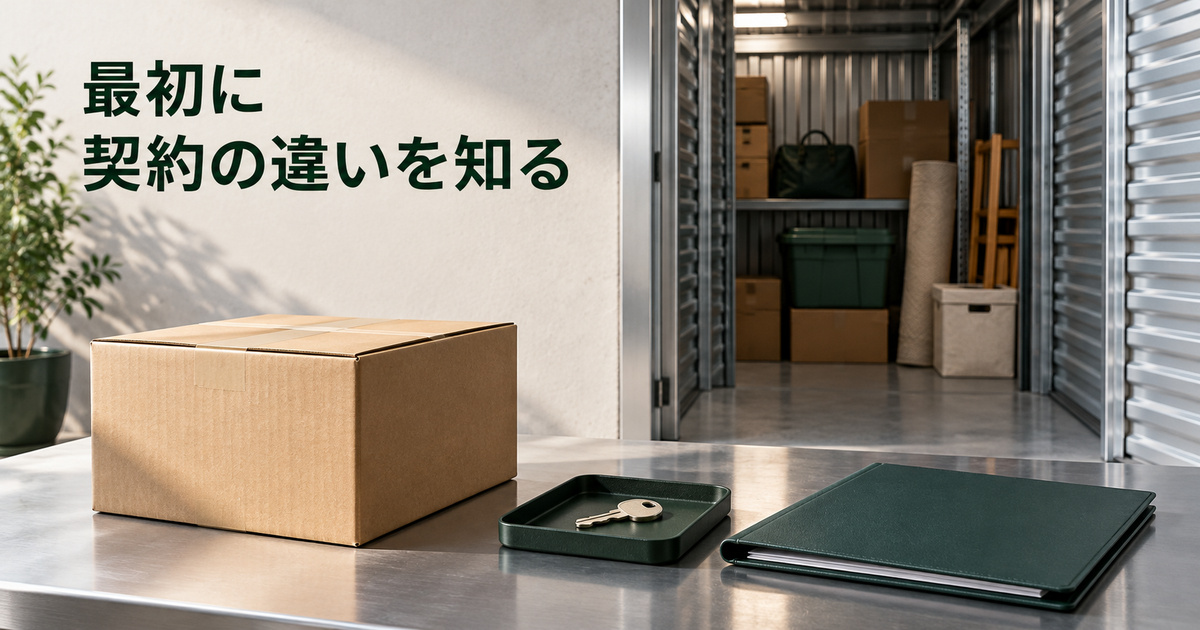 トランクルームで物品の保管と区画の貸出しを分けて考える
