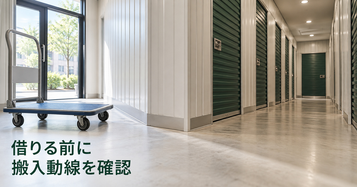 物件の入口と通路を見て荷物の搬入経路を確認する