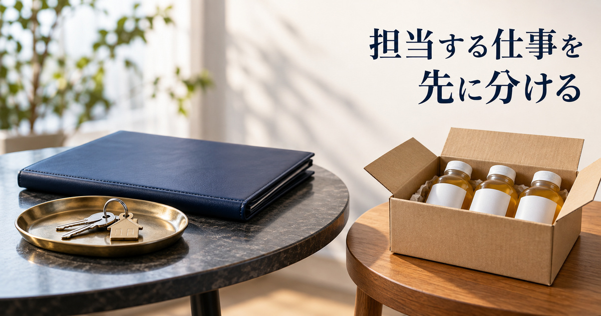 場所と契約の役割を示す鍵と、自分で扱う商品の違いを整理する