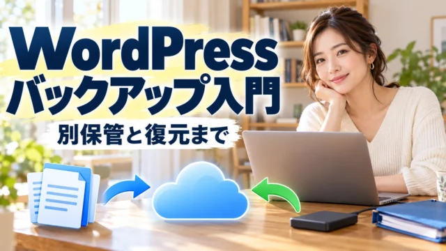 WordPressのバックアップを別保管と復元まで考える入門図