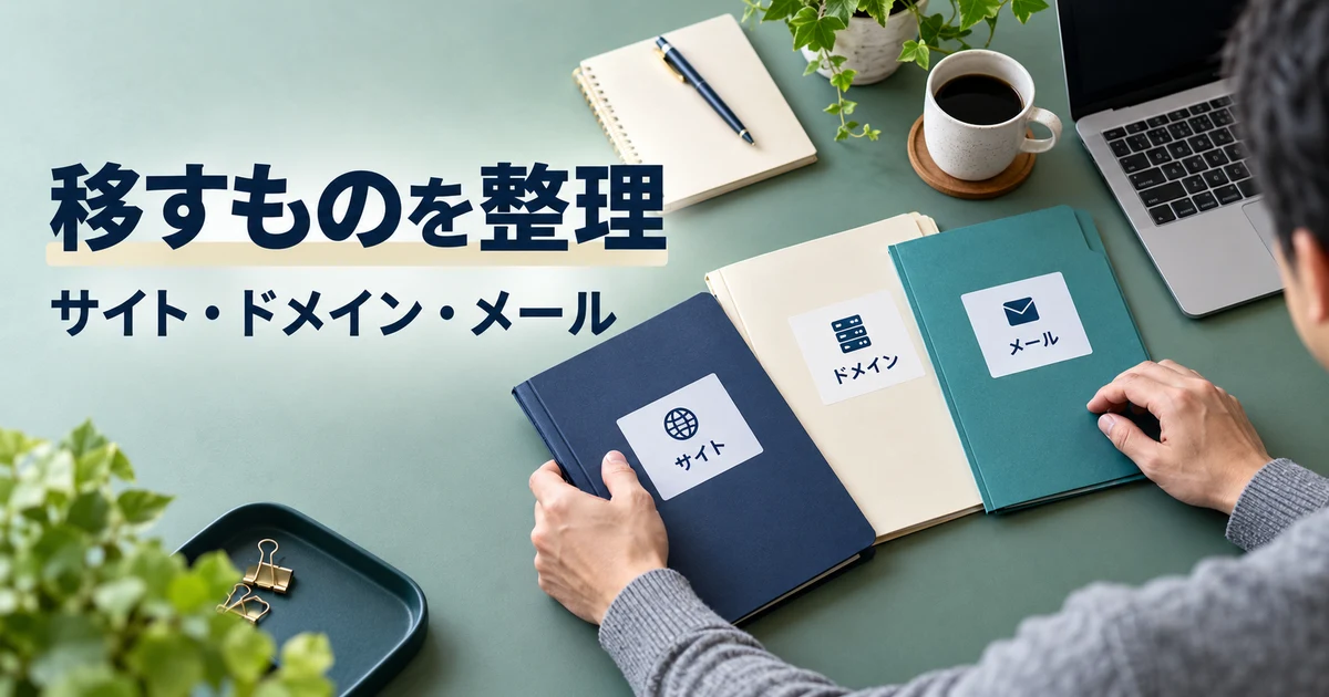 サイト・ドメイン・メールの移行対象を整理