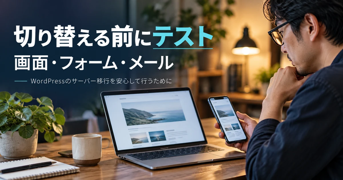 公開前の画面・フォーム・メール確認
